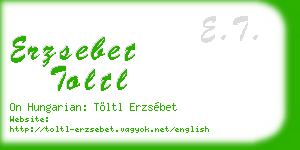 erzsebet toltl business card